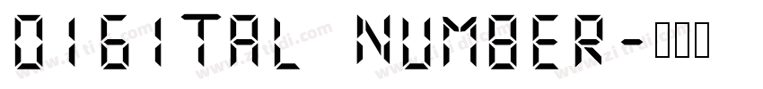 digital number字体转换